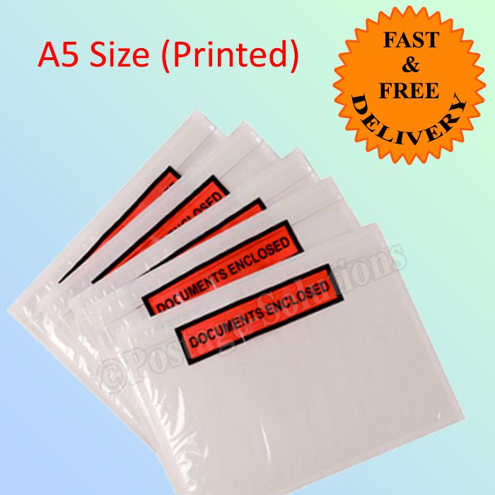 A5 DOCUMENTS ENCLOSED PRINTED WALLETS ENVELOPES
